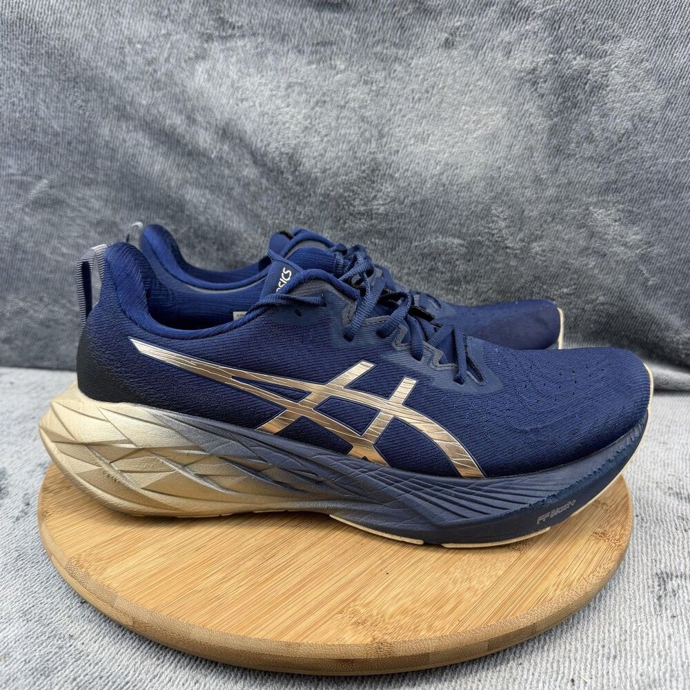 ASICS Novablast 4 Platinum Shoes Mens Size 12 Blue Running Sneakers No Insoles